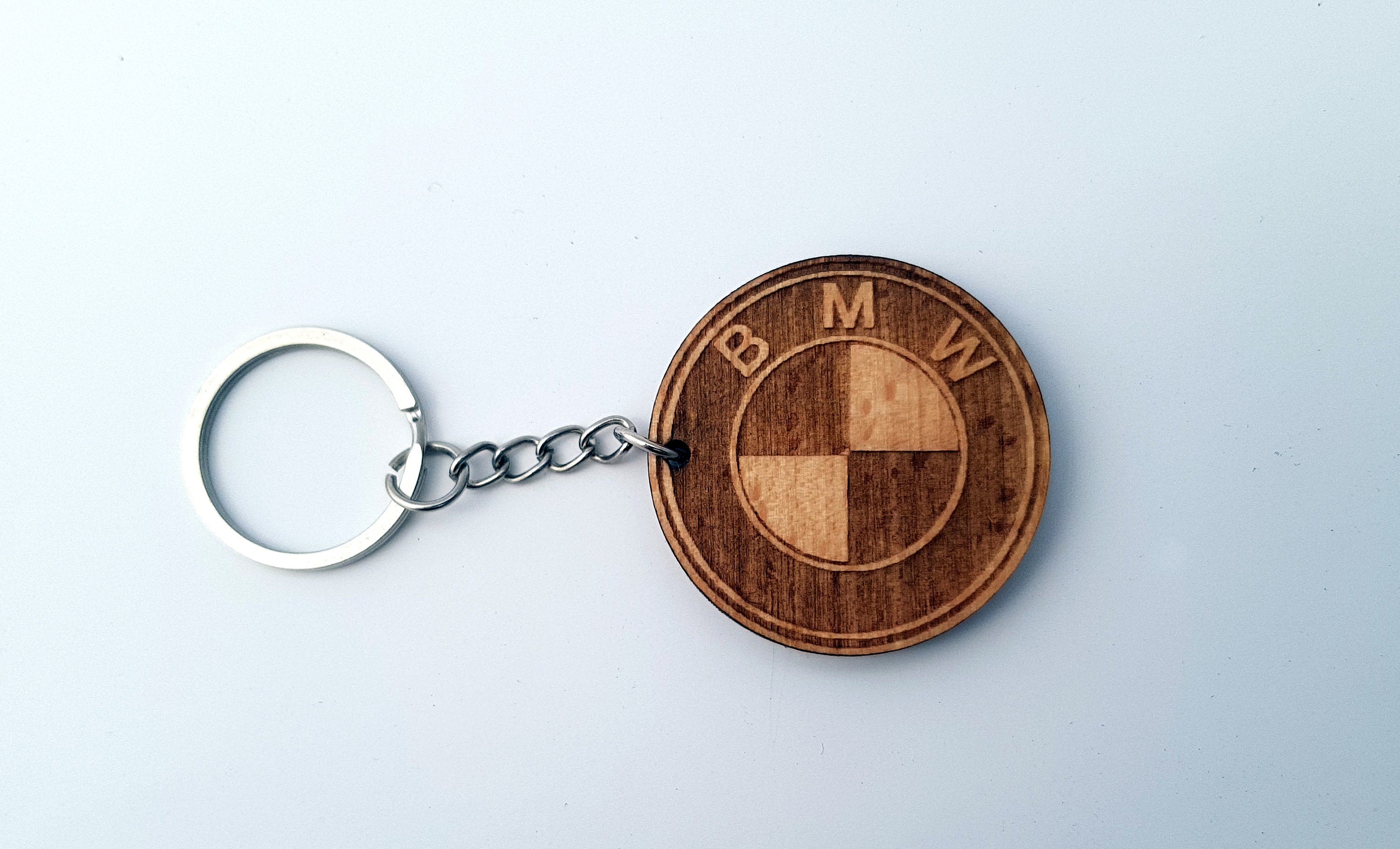 BMW logo Keychain Beech Wood Sign Keychain Logo Keychain Etsy