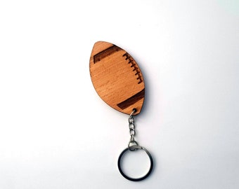 Wooden Beech American Football Keychain, Rugby Wooden Keychain, Environmental Friendly Green materials