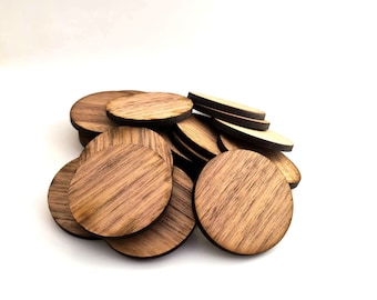 100 szt. Nieszlifowane kółka orzechowe, Niedokończone wycięcia, Drewno orzechowe, Prezenty dla kupujących, Prezenty dla przyjaciół, Ekologiczne zielone materiały