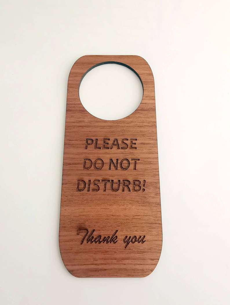 Personalized Do Not Disturb wooden Door Sign, Custom side, Door sign, Hotel decor, Wooden sign, Environmental Friendly Green materials image 3