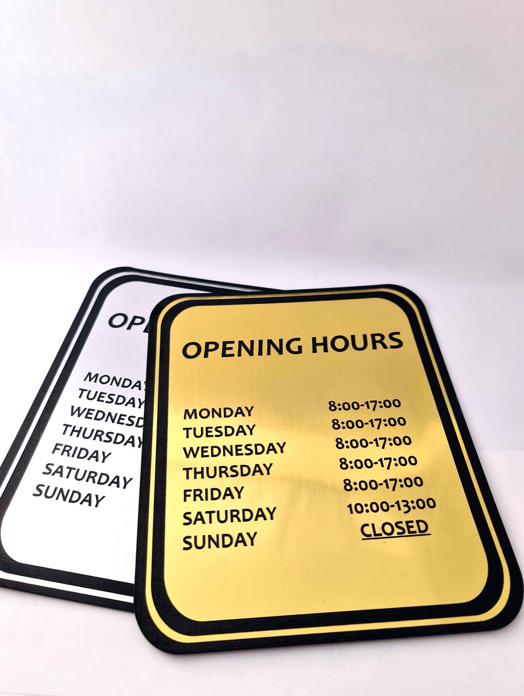 Custom ABS Opening Hours Sign: Modern Shop Timetable - Etsy