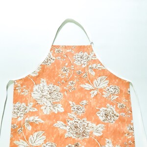 Orange Vintage Roses | Shabby Chic Apron | Kitchen Apron | Cooking Apron | Gift Apron | Women’s Apron | Garden Apron