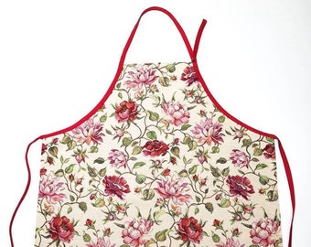 Vintage Roses Tapestry Apron | Kitchen Apron | Cooking Apron | Gift Apron | Women’s Apron | Garden Apron