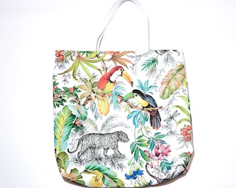 Tropical Jungle | Tote Bag | Reversible Bag | Beach Bag | Shopping Bag | Grocery Bag | Carry-all