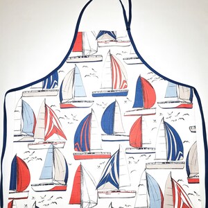 Sail Away Apron Primary | Nautical Apron | Kitchen Apron | Cooking Apron | Gift Apron | Women’s Apron | Garden Apron | Unisex Apron