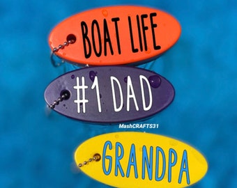 floating keychain, personalized Floating keychain, Father’s Day gift, boat gift, personalized boat gift, floating keychain