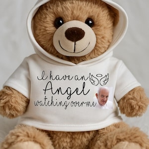 angel bear, memorial bear, pillow memorial, bear memorial, baby memorial gift, memorial gift, memory gift, Christmas gift , memory bear,