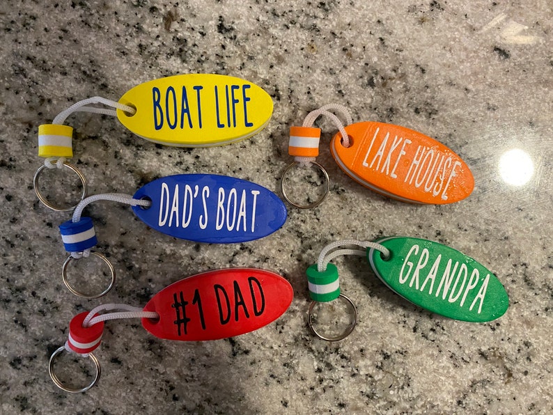 floating keychain, floating keychain, personalized key chain, boat keychain, dad boat keychain, boat keys, Fathers Day, fishing gift image 7