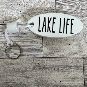 floating keychain, floating keychain, personalized key chain, boat keychain, dad boat keychain, boat keys, Fathers Day, fishing gift White