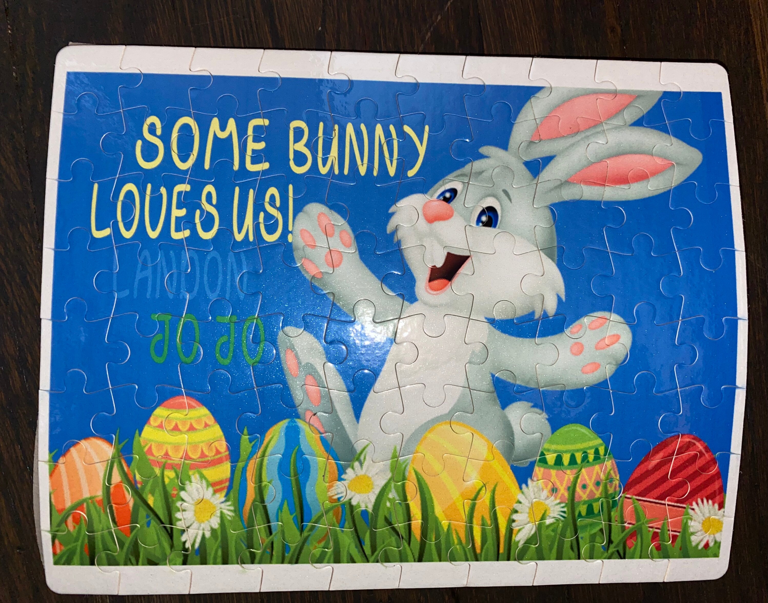 Easter bunny puzzle personalized puzzle bunny puzzle Easter Etsy Nederland