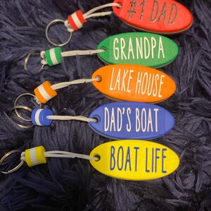 floating keychain, floating keychain, personalized key chain, boat keychain, dad boat keychain, boat keys, Fathers Day, fishing gift image 3