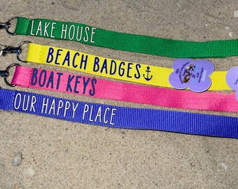 Personalized lanyard, beach badge holder, key holder, personalized beach badge holder, lanyard, beach badge holders, badge holder, boat keys