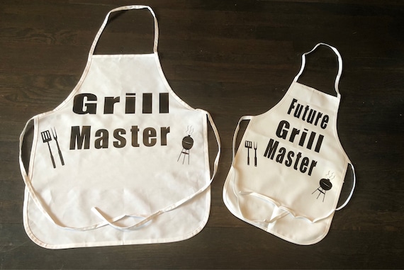 Father son matching aprons, mens apron, cook apron, child apron, father/son aprons, men apron, kid apron, Father's Day gift, father/son