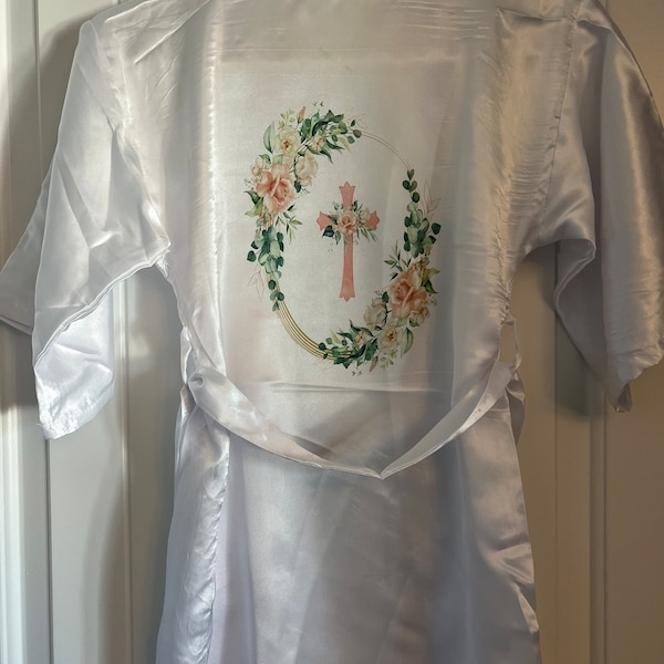 Communion robe, flower girl robe, cross robe, communion girl robe, communion outfit, communion accessories, flower girl accessories, youth