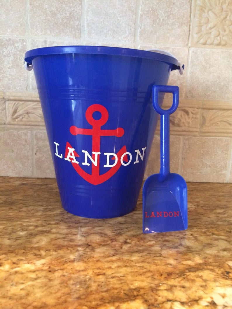 Personalized beach pail beach bucket name bucket sand toy Etsy