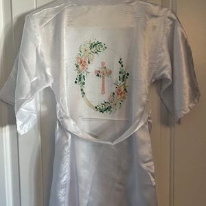 Cross With Robe Around Communion Robe, Flower Girl Robe, Cross Robe, Communion Girl Robe ...