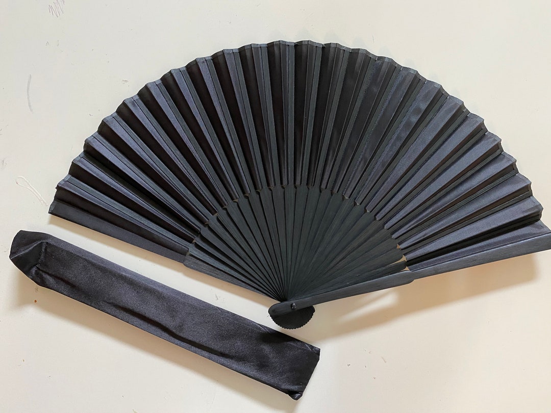 Black Hand Fan handheld Folding Fan, Man Hand Fan,boy Hand Fan,men Hand