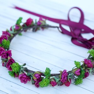 Purple and green succulents flower crown, putple and orange flower crown, Girl flower crown, headband, wedding headband, flower headband, b