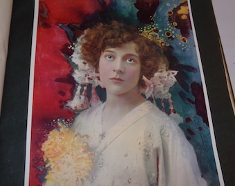 Players of the Day, c1902, Antique Art Nouveau Photo Portraits, Rare Hardback, Beautifully Illustrated