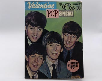 Valentine '65 Pop Special, 1965, Vintage Music Paperback, Illustrated with Photos, The Beatles, Rolling Stones, The Hollies, Elvis etc.