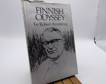 Finsk odyssé av Robert Armstrong, 1975, Första upplagan, Vintage illustrerad inbunden, Folkvisor, Poesi