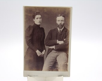 Victorian Cabinet Card - Sir James and Miss Inglis, Brother and Sister, late 19th century