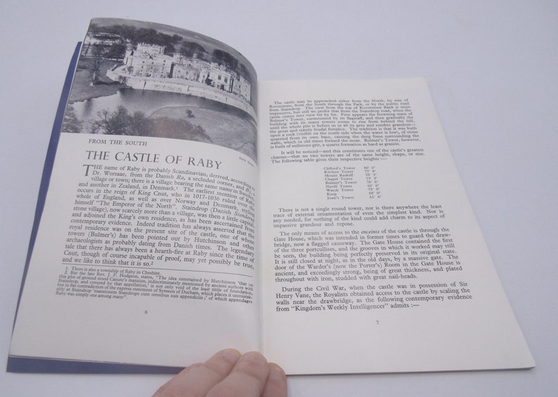 Raby : son château et ses seigneurs par Owen Stanley Scott, 5e édition, 1960, livret vintage image 5