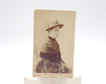 Victorian Carte-de-Visite Portrait Photograph of a Seated Lady, 1884