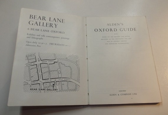 Alden's Guide to Oxford 1949, travel guide UK Alden's Guide to Oxford 1949, travel guide UK