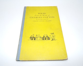 Poems from the Works of Charles Cotton, newly decorated by Claud Lovat Fraser, 1922, Vintage Illustrated Poetry Hardback
