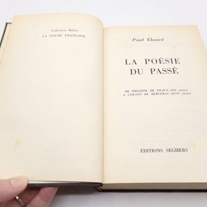 La Poesie du Passe av Paul Eluard, 1960, Vintage French Language Poetry Hardback bild 3