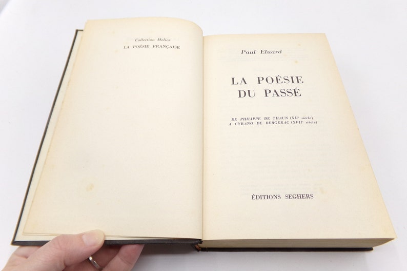La Poesie du Passe av Paul Eluard, 1960, Vintage French Language Poetry Hardback bild 3