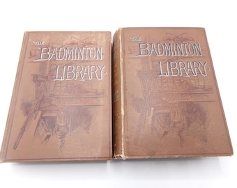 Yachting - Badminton Library Vols I-II (Complete), 1894, Antique Victorian Illustrated Hardbacks