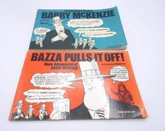 2x Barry McKenzie Paperbacks, Private Eye, 1972, Vintage Humour, Comic Strips