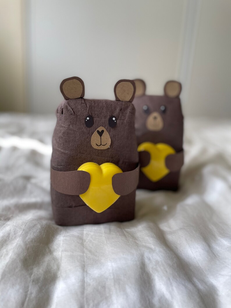 treasure ball Teddy Bear Surprise Balls || Bear birthday party favors hidden treasures prize ball crepe paper ball