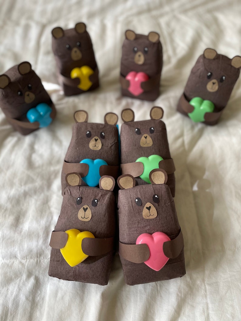 treasure ball Teddy Bear Surprise Balls || Bear birthday party favors hidden treasures prize ball crepe paper ball
