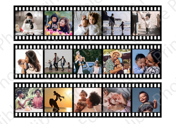 Edible Film Reel Icing Cake Wrap - Pre Cut. 3 strips per sheet (5 photos per strip). Perfect for Birthdays or Anniversaries etc.