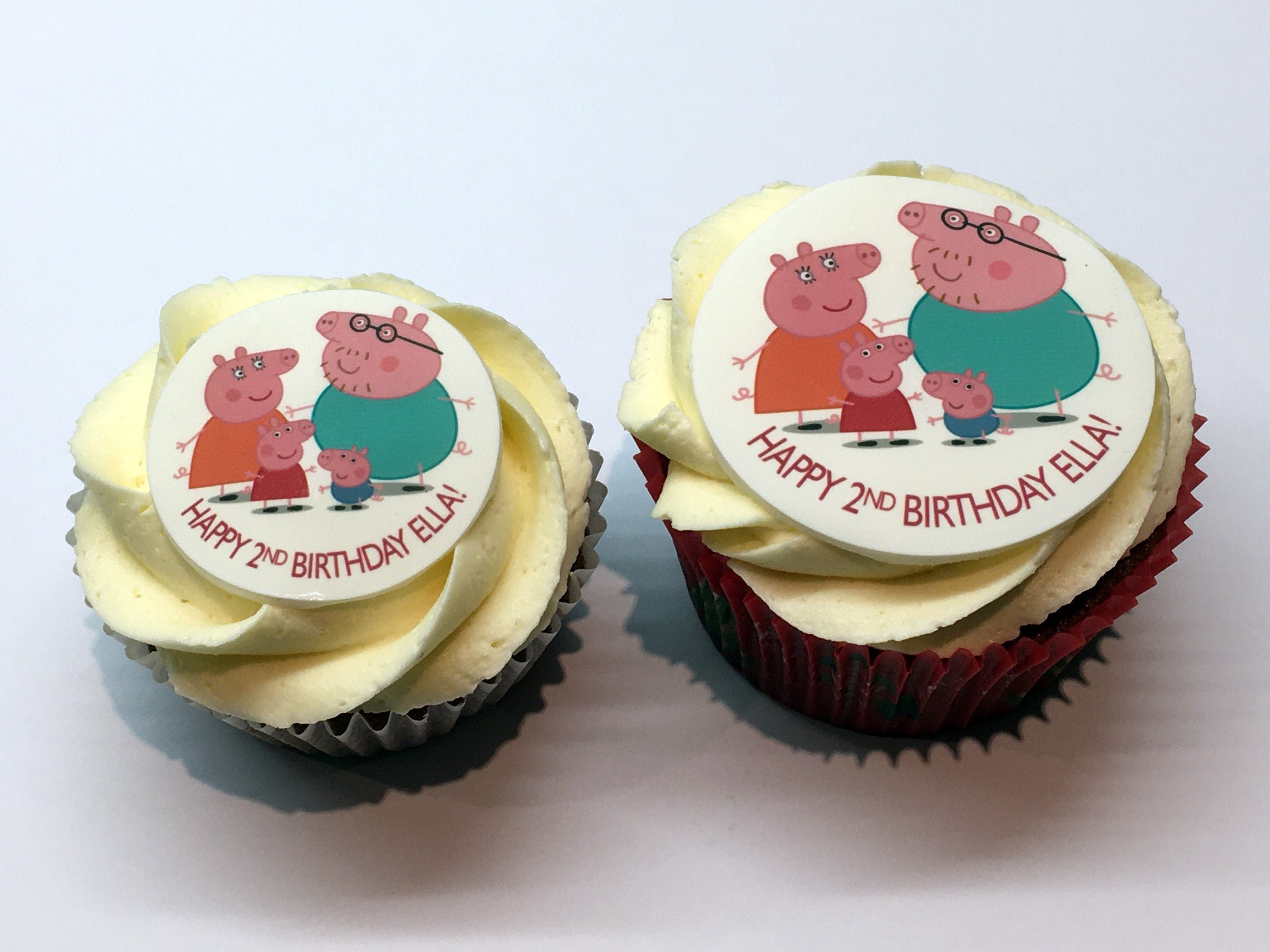 Peppa Pig personalised printed edible icing cake topper for birthday cake  or cupcakes