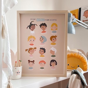 Impresión de arte / imagen "Sentimientos" habitación infantil