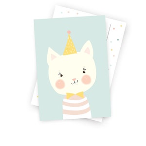 Postkarte "Fräulein Katze"
