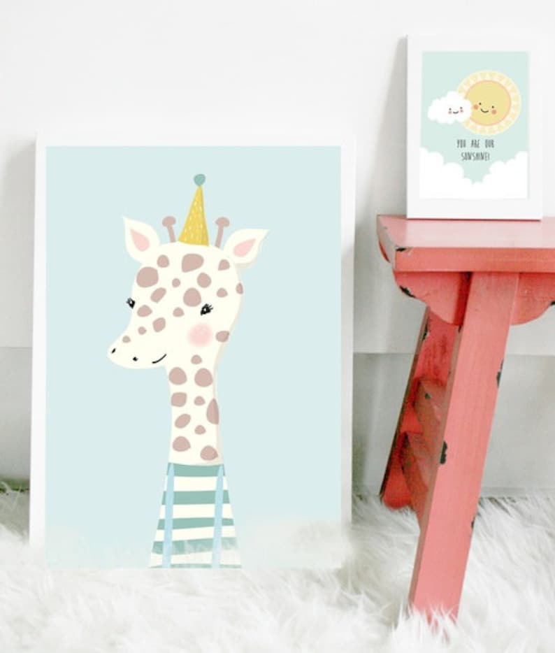 Kunstdruck / Poster / Bild kleine Giraffe Bild 3