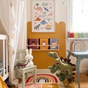 Stampa / Immagine "Il mondo dei dinosauri" Camera dei bambini DIN A3