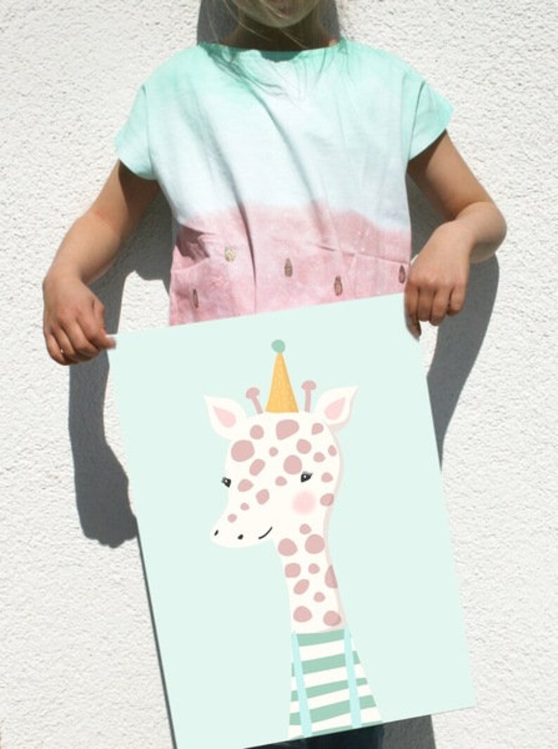 Kunstdruck / Poster / Bild kleine Giraffe Bild 4