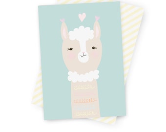 Postkarte "Ava Alpaca"