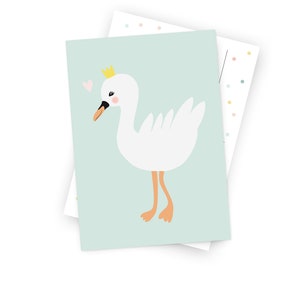 Postcard Little Swan Girl image 1