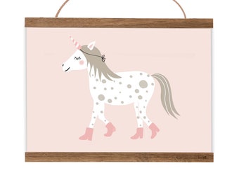 Tableau / poster chambre d'enfant "Miss Licorne"