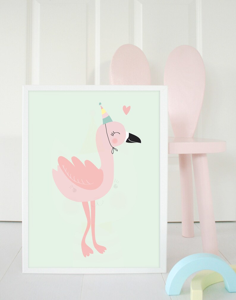 Kunstdruck /Poster Kind Frieda Flamingo Bild 3