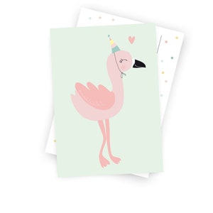 Postkarte Frieda Flamingo Bild 1