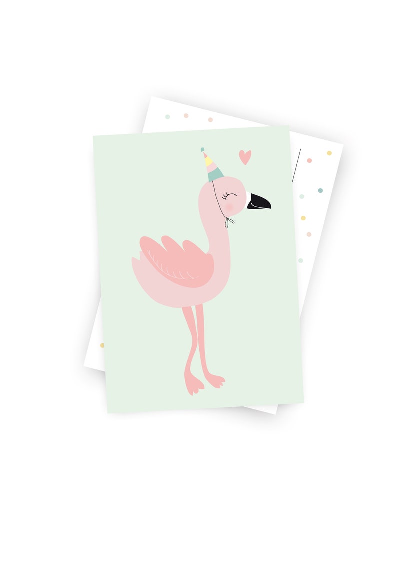 Postkarte Frieda Flamingo Bild 1