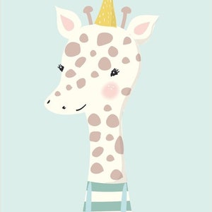 Kunstdruck / Poster / Bild kleine Giraffe Bild 2